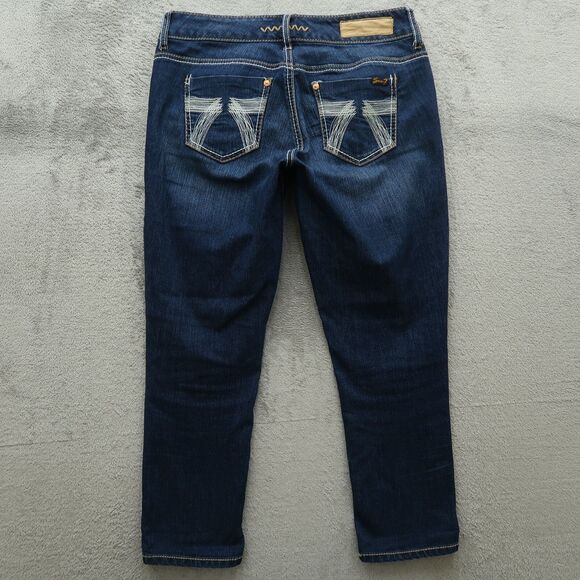 Seven7 Denim - Seven7 Jeans Women's Size 4 Blue Low-Rise Crop Denim Pants 24.5" Inseam Stretch